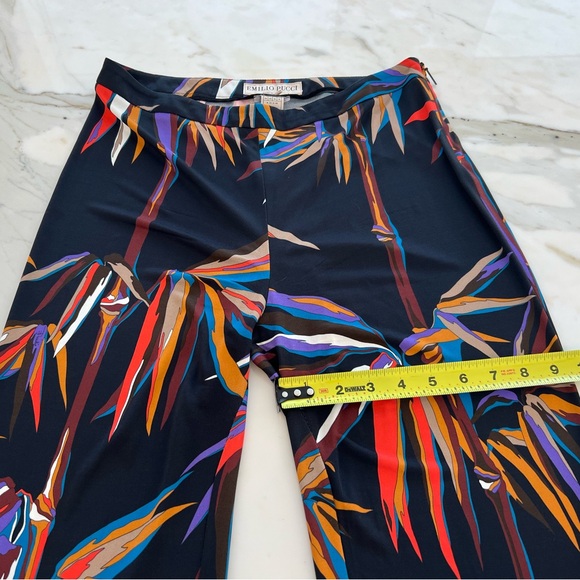EMILIO PUCCI BLACK BAMBOO PRINT PANTS SIZE IT 44 / US 10 - Picture 11 of 15